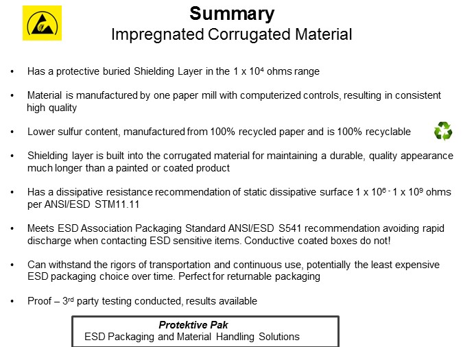 Protektive Pak Impregnated Corrugated Material Slide 8