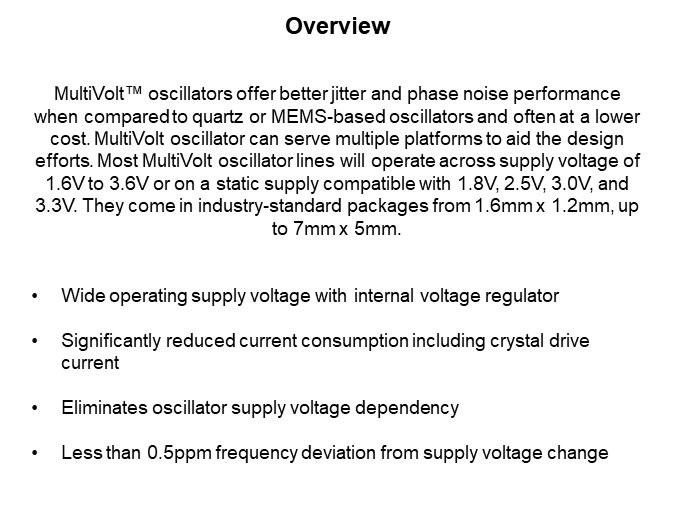 Image of ECS Inc MultiVolt Oscillators Overview - Overview