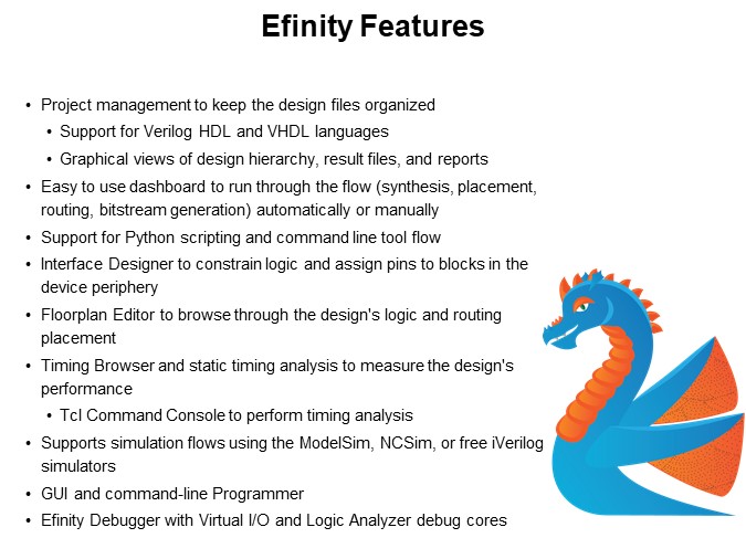 Efinity Features