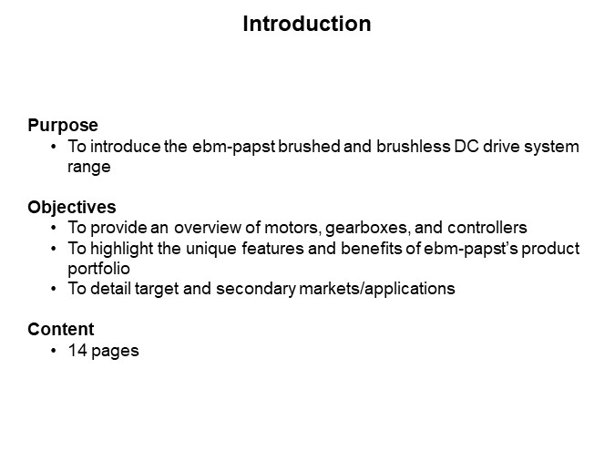 Image of ebm-pabst Motors and Drives - Introduction