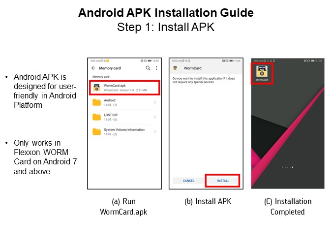 Image of Flexxon Write-Once-Read-Many (WORM) Memory Card - Android Step 1