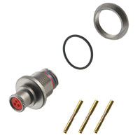 Connector Panel Mount Receptacle 3Socket Crimp