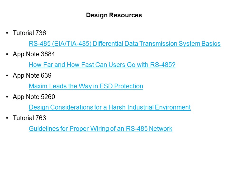 RS-485 Transceiver for Robust Communication Slide 8