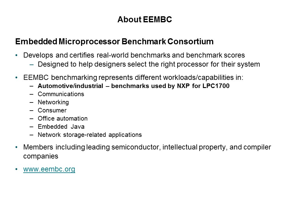 LPC1700 Microcontroller Slide 12