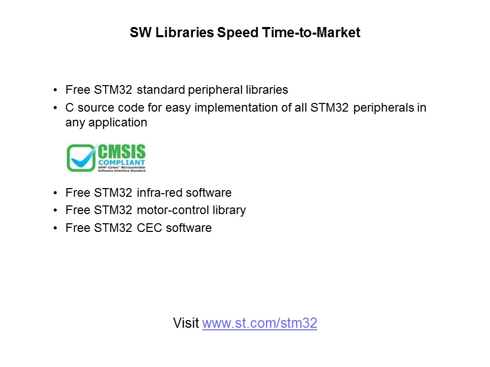 STM32 F0 Series Entry-Level Cortex-M0 32-bit MCUs Slide 12