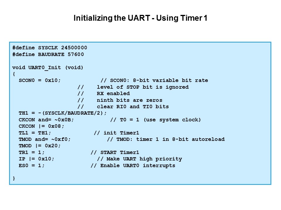 Initializing UART