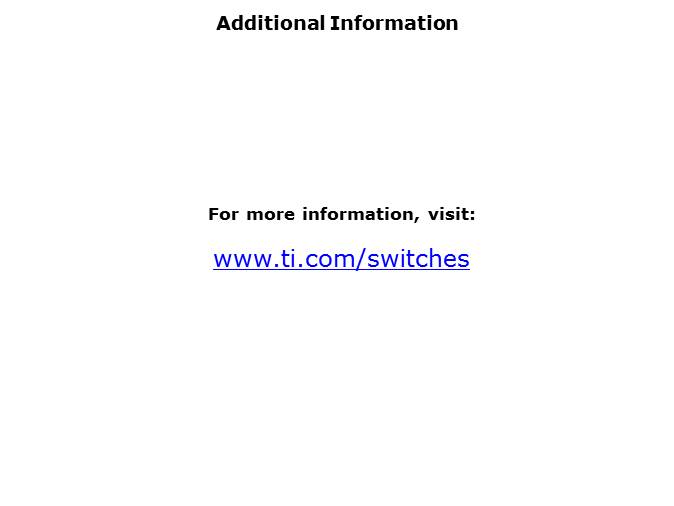 Analog Switch Solutions Slide 16