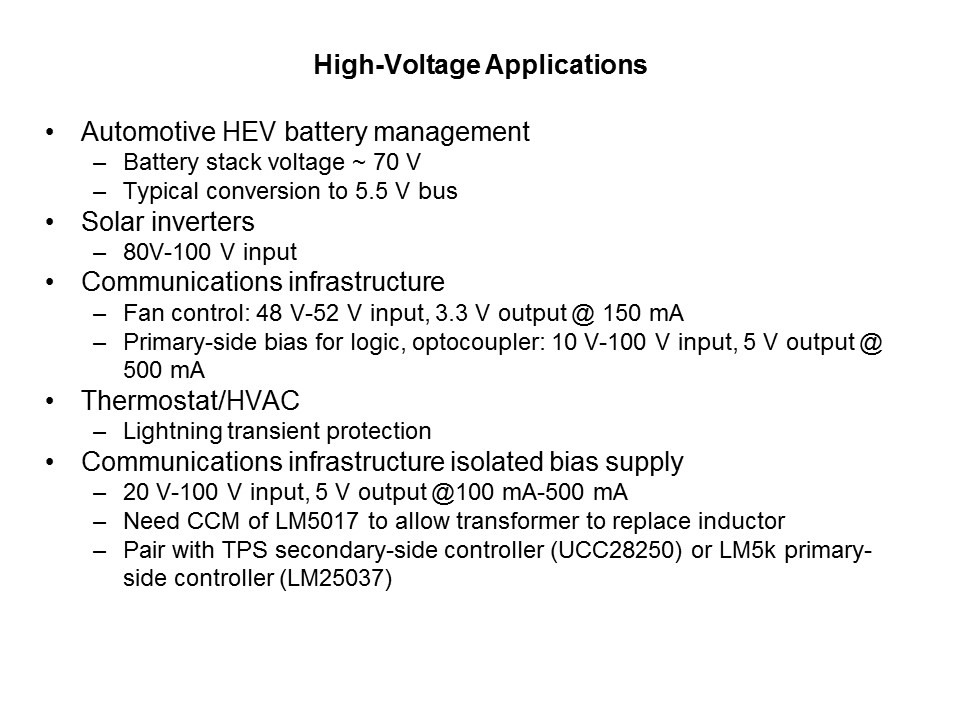 LM5017 Synchronous Buck Converter and COT Slide 4