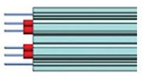 Image of 3M SL8802/04-50DN5-00 Custom-Cut Twin Axial Cable
