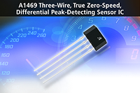Image of Allegro MicroSystems' A1469 Three-Wire, True Zero-Speed, Differential Peak-Detecting Sensor IC