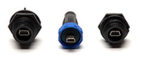 Imagen de los mini USB de la serie 400 de Bulgin