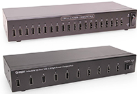 Image of Coolgear's Charge & Sync Series Industrial USB Charging Hubs with Surge Protection