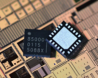 Image of EM Microelectronics’ EM8500 PMIC with Energy Harvesting Capability