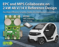 Image of EPC's EPC9165KIT 2 kW 48 V/14 V Bidirectional DC/DC Demo Board