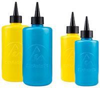 Imagen de las botellas con tapa cónica ESD de Menda/EasyBraid