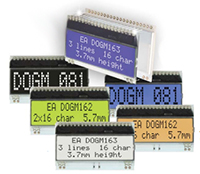 Image of Electronic Assembly (Display Visions) Compact Low-Power Flexible Character LCDs