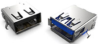 Imagen de los conectores USB A 2.0 y 3.0 de alta durabilidad de GCT