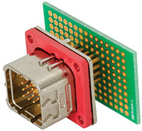 Image of ITT Cannon RPR EN4165-Style Connector with PCB Contacts