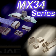 Imagen de la placa de la serie MX34 de JAE Electronics para el transporte de cables 