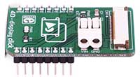 Imagen de la placa Click board™ con visualización 4D de Mikroelektronika