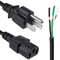 Image of Qualtek's Tariff-Free Three Conductor North American Power Cords