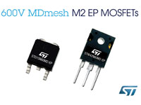 Imagen de los MOSFET MDmesh M2 EP de 600 V de STMicroelectronics 