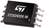 Imagen del CI dinámico de etiquetas NFC / RFID de la serie ST25DV-PWM de STMicroelectronics 