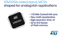Imagen de MCU de señal mixta STM32G4 de STMicroelectronics