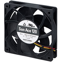 Imagen de ventiladores San Ace 120 de Sanyo Denki
