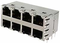 Imagen de conectores modulares blindados Stewart Connector Ethernet 2.5G