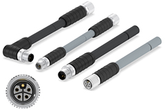 Image of TE Connectivity AMP's M12 Power L-Code Connectors