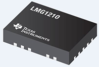 Imagen del controlador MOSFET de medio puente LMG1210 y FET de GaN de Texas Instruments