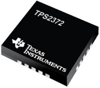 Imagen de la interfaz de dispositivo alimentado PoE de alta potencia (PD) TPS2372 de Texas Instruments