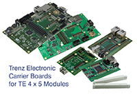 Imagen de las placas base de Trenz Electronic