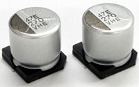 Image of Chemi-Con's HXE Series Aluminum Capacitors
