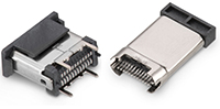 Imagen de los conectores USB 3.1 de la serie WR-COM de Wurth Electronics