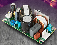 Imagen de las fuentes de alimentación compactas de marco abierto de 1.5” x 3” serie ECF40 de XP Power