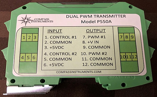 Image of Compass Instruments' Model P550A Dual Pulse Width (PWM) Modulator Transmitter