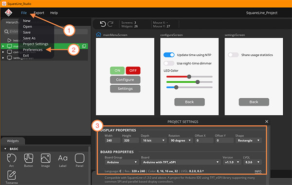 How To Deploy a Squareline Studio UI Design on an Arduino