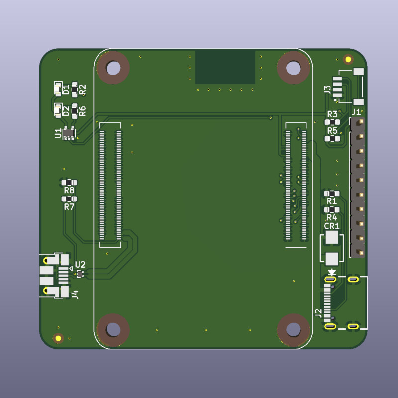 Rasbperry Pi CM4 base carrier render