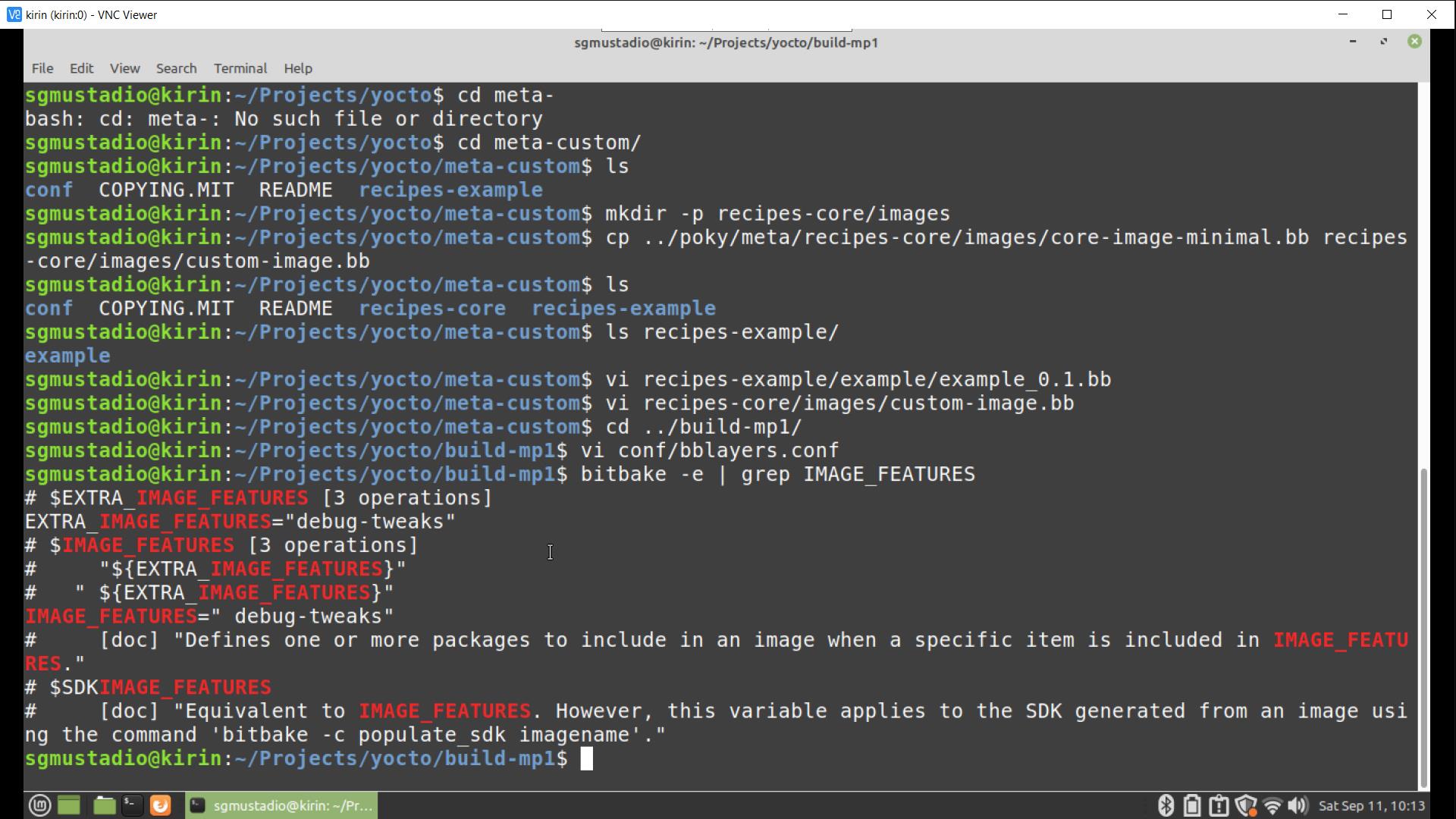 Check IMAGE_FEATURES using bitbake