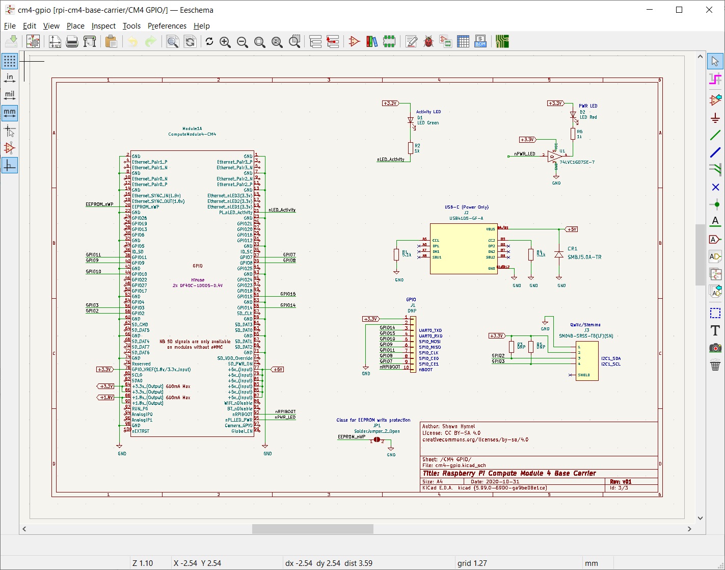 Raspberry Pi CM4 base carrier schematic