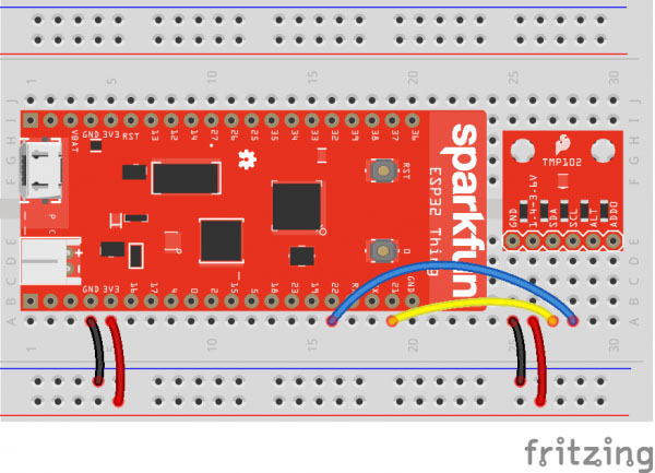 TMP102 to the ESP32