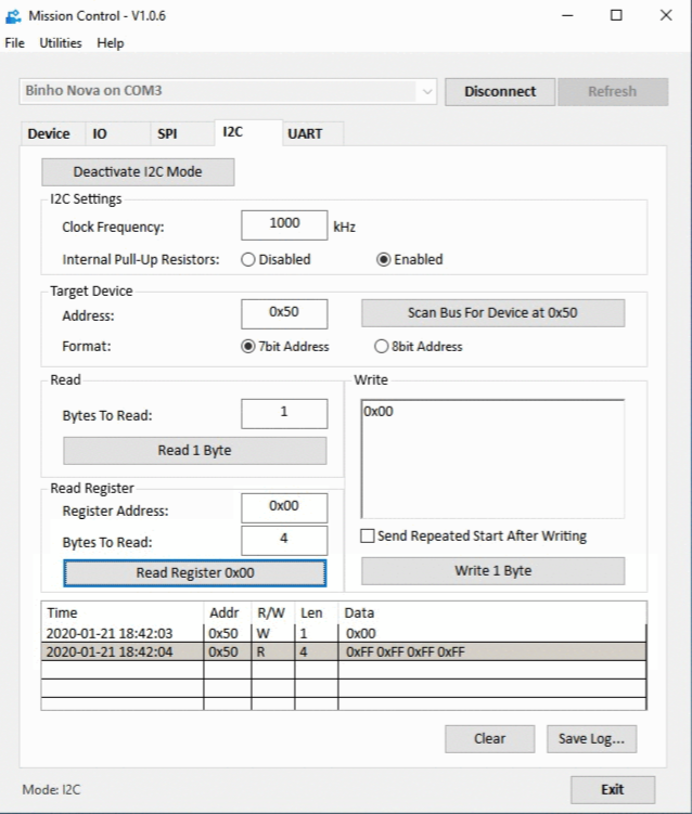 Read Register I2C