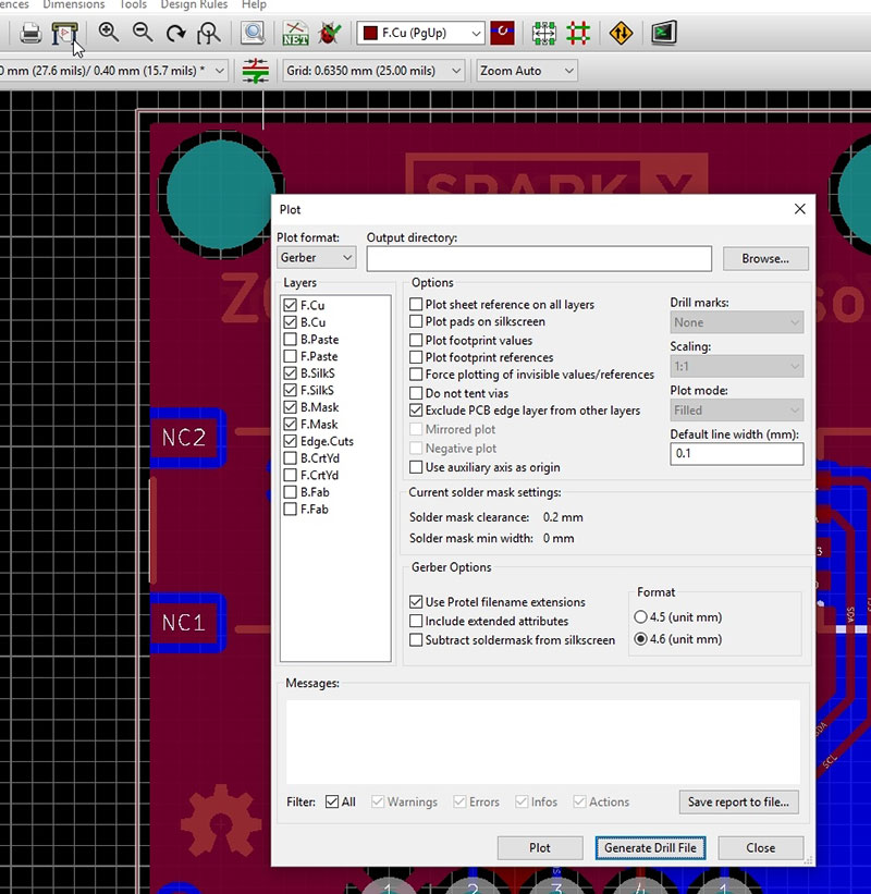 Click on &lsquo;Plot&rsquo; button next to printer icon
