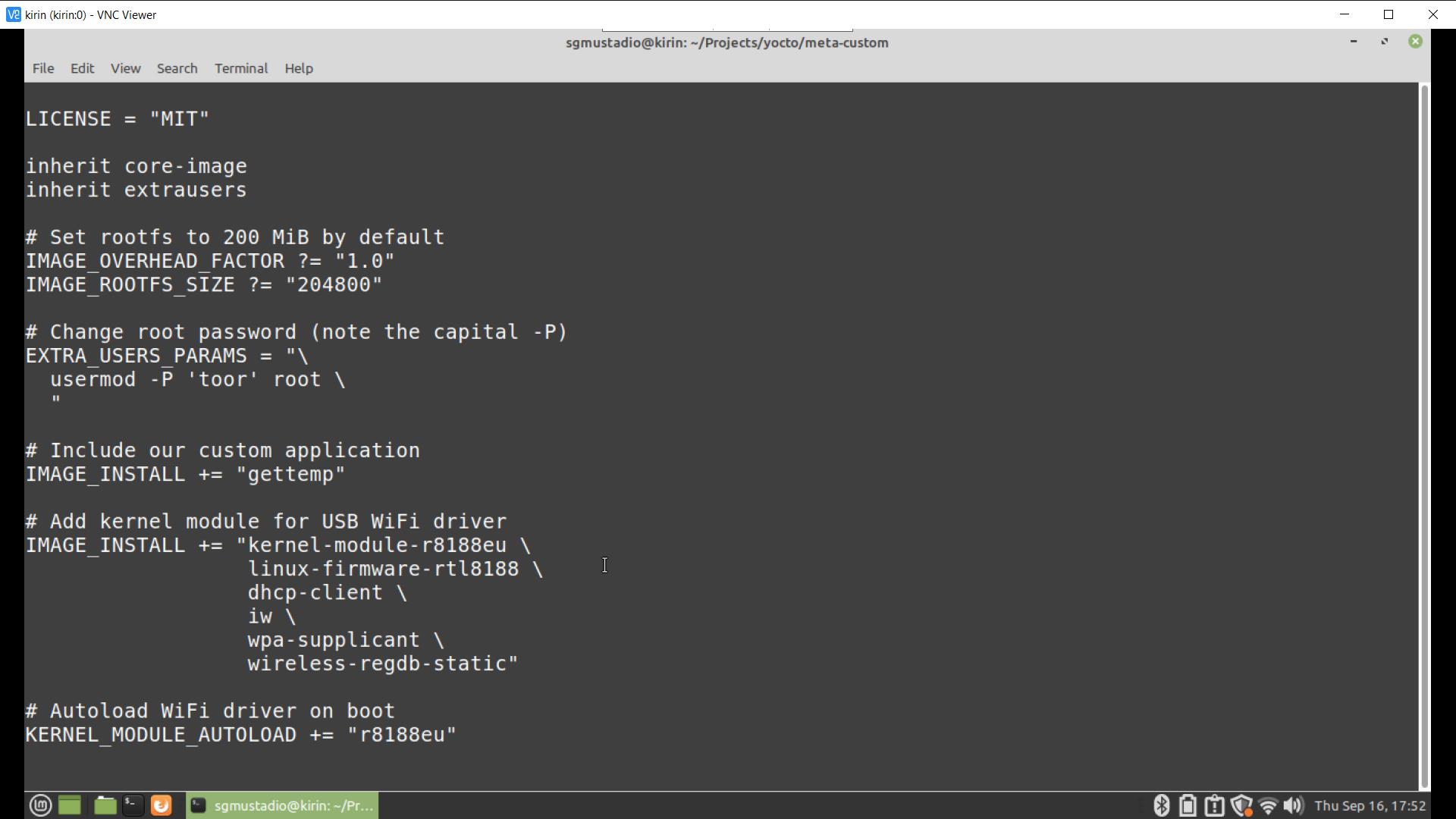 Image recipe in Yocto Project