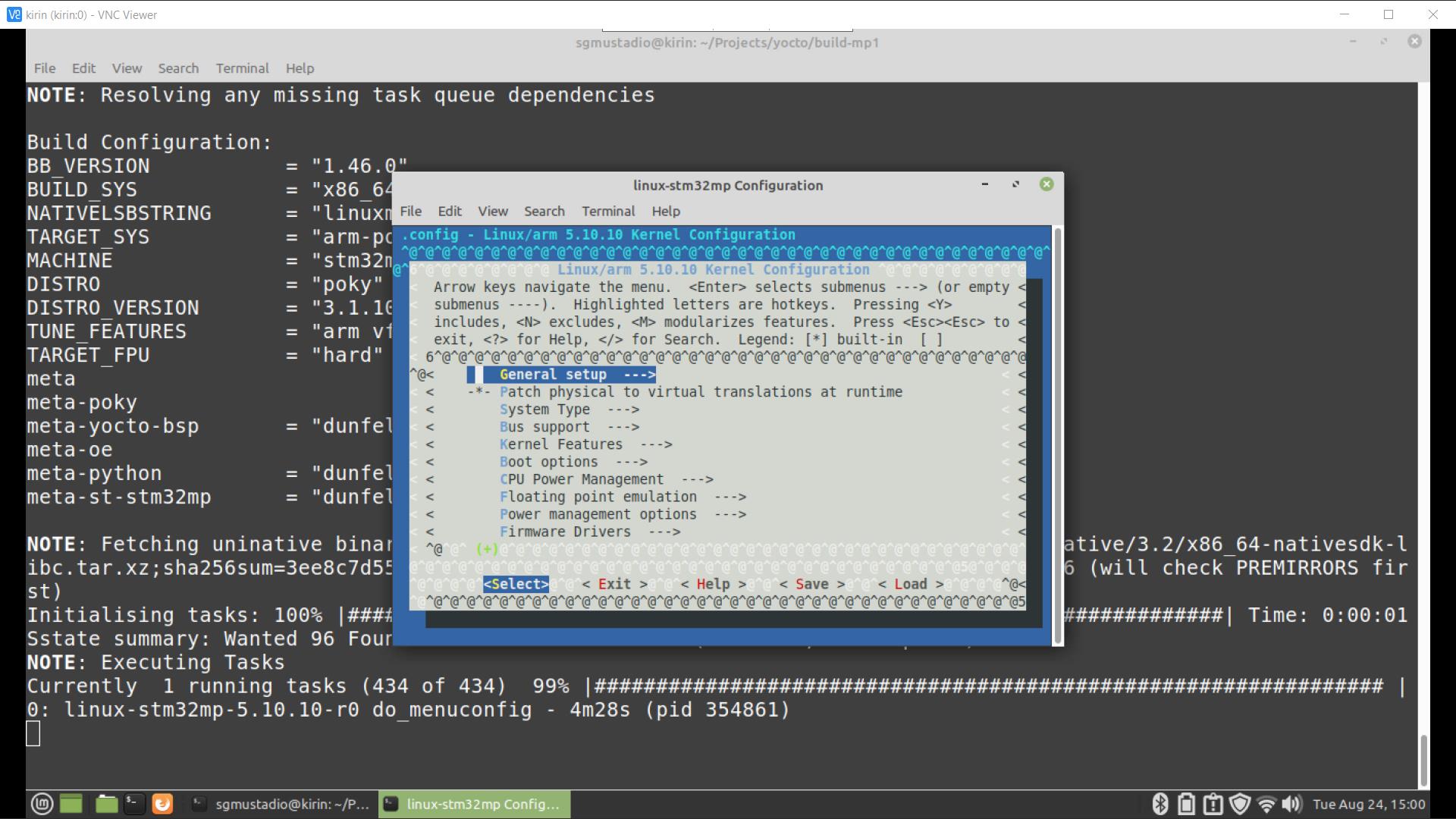 Yocto Project kernel menuconfig