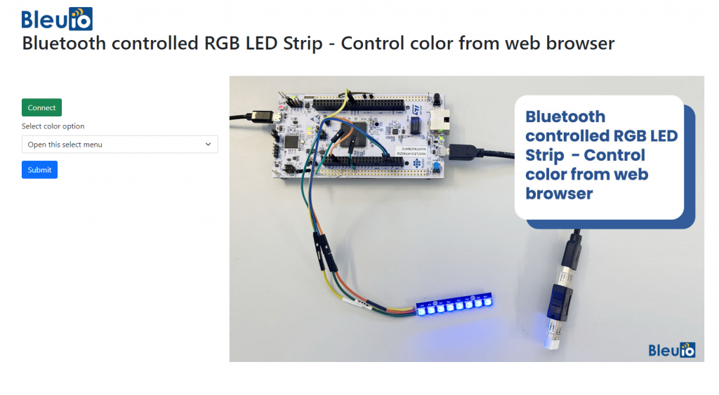 STM32 Bluetooth based RGB LED Strip color control
