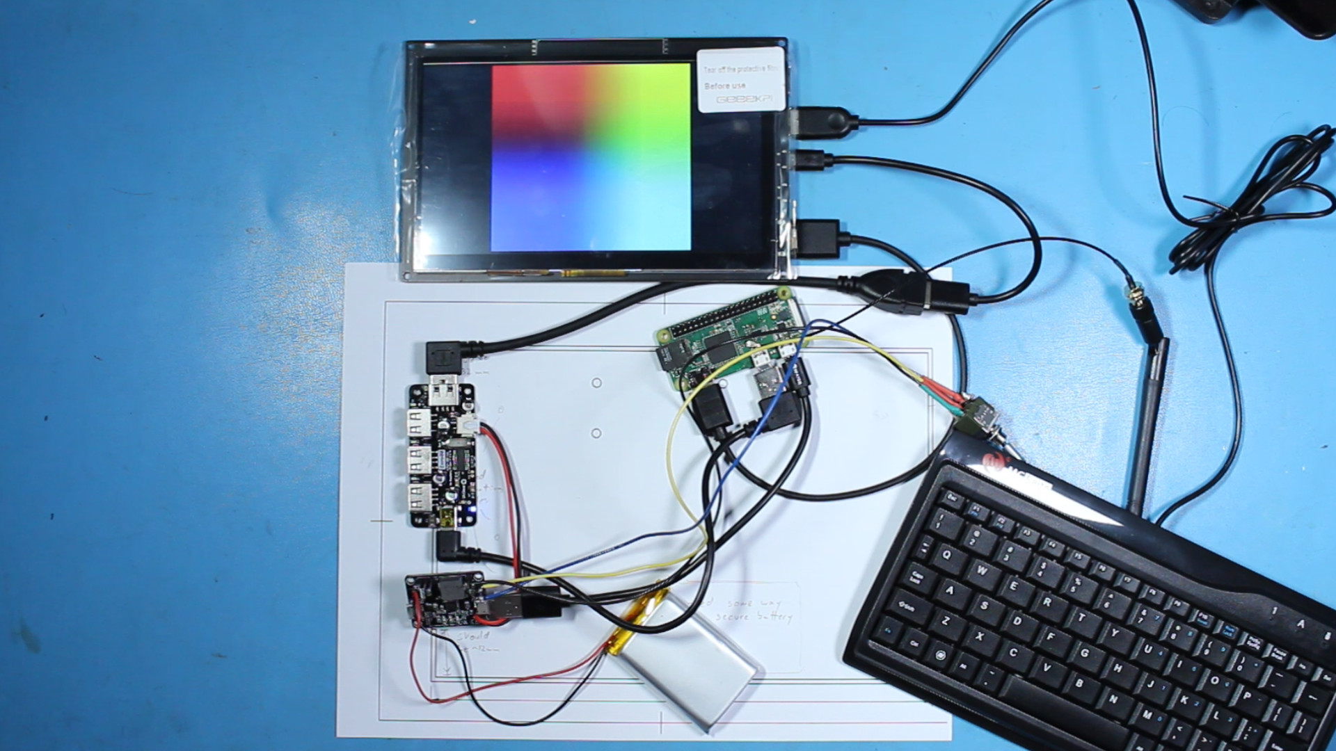 Testing the electronics in the cyberdeck