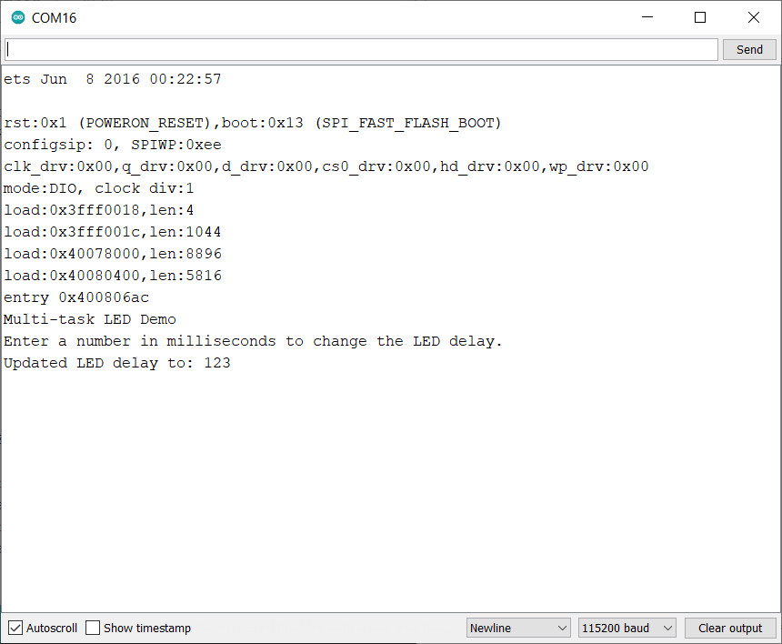Arduino serial monitor